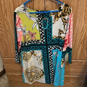 Style and Co multi color long shirt